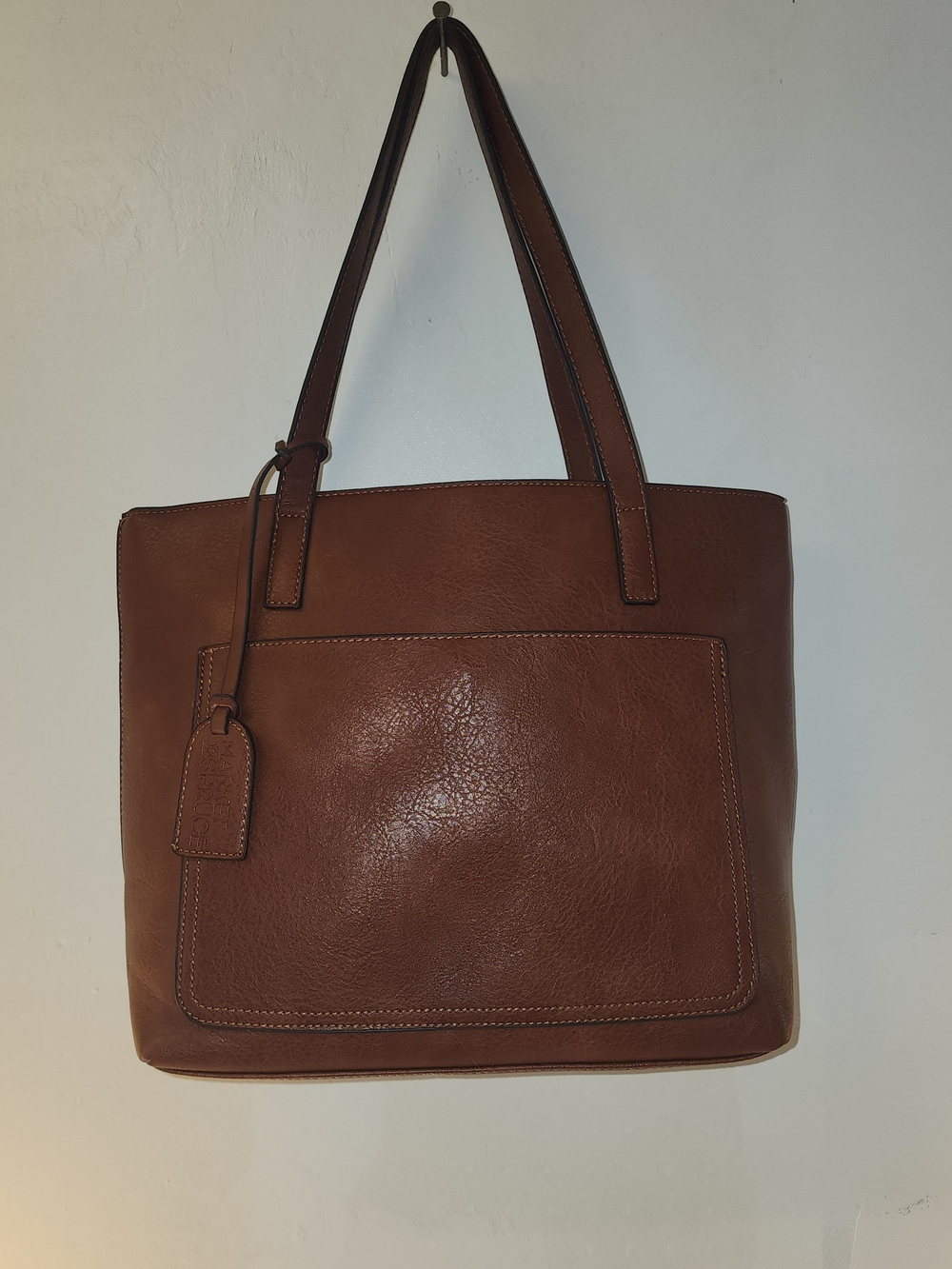 Classic Brown Leather Tote Bag - Women